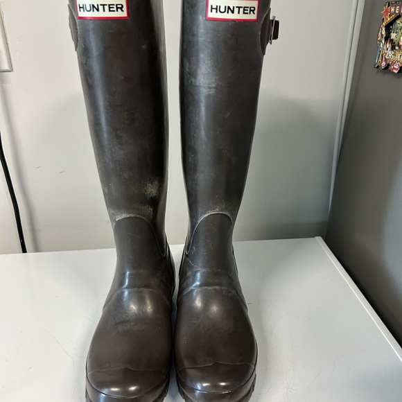 Hunter Original Dark Brown Boots - Picture 1 of 7